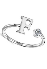 gorgeous custom name silver baby ring